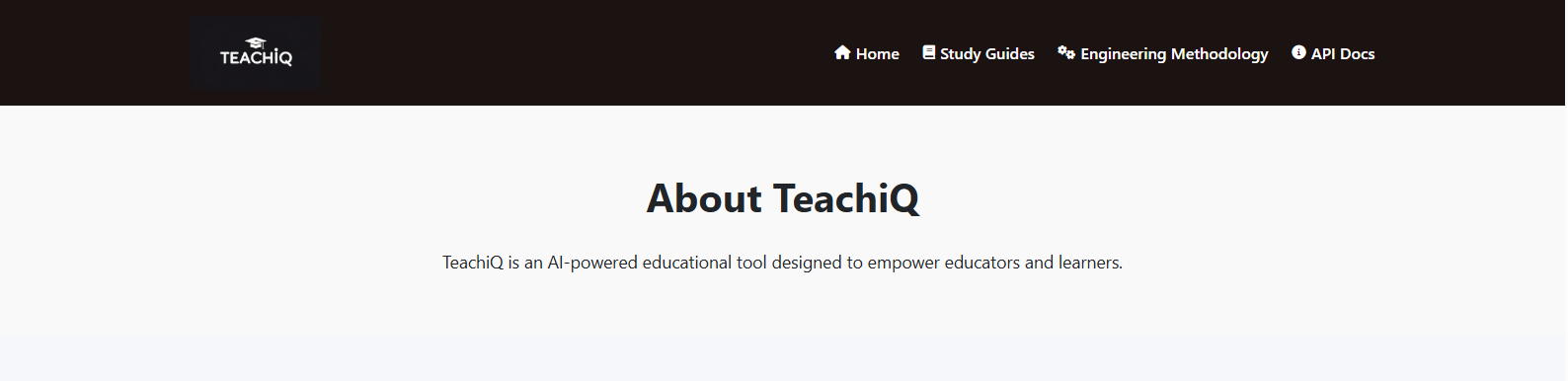 Screenshot of the TeachiQ project
